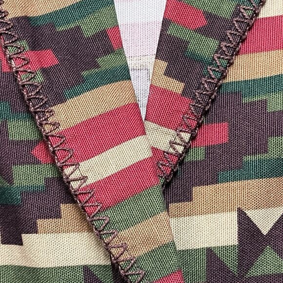 Vtg CHU South Western Aztec Blazer Jacket Womens Medium Native Tribal Navajo 90s - Picture 4 of 11